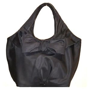 Kate Spade Large Tate Black Nylon Bow Tote